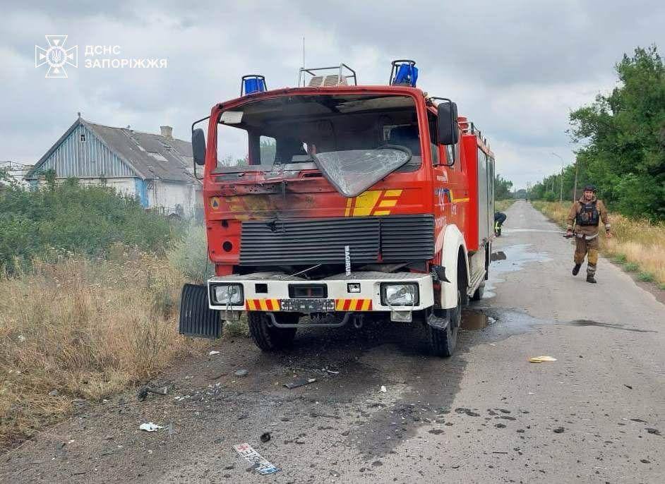 У Гуляйполі рятувальники потрапили під підступний обстріл