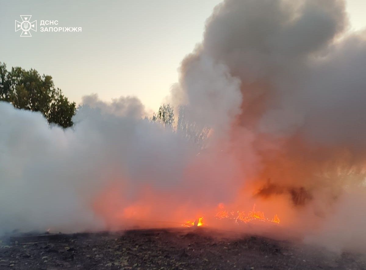 Горіли будинки та господарчі споруди: в Оріхові надзвичайники приборкали займання, що виникло через ворожі обстріли