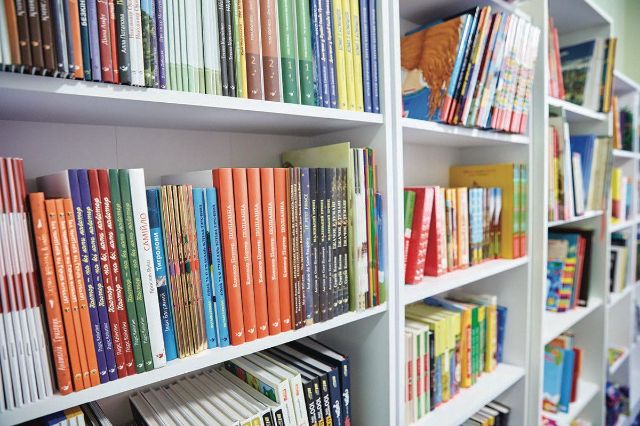 Книги в укритті: у Комишуваську школу діти з Київщини передали багато художньої літератури