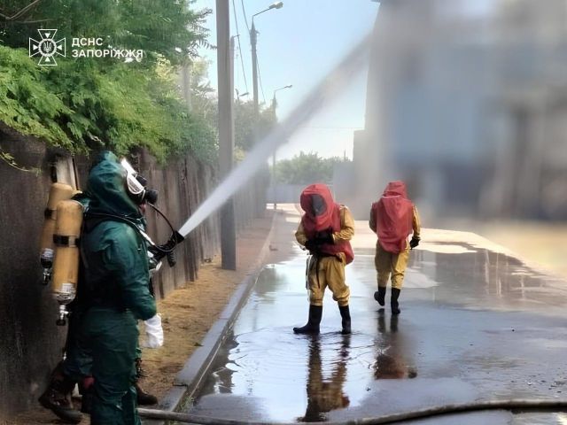 Локалізували хмару: у Запоріжжі через удар безпілотника стався витік аміаку