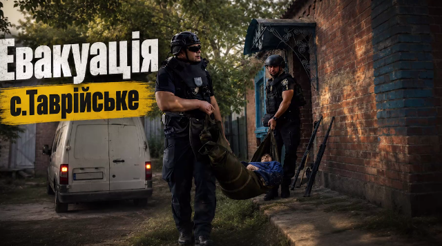 “Побило все на світі”: запорізькі поліцейські разом з капеланами евакуювали чотирьох жителів Таврійського